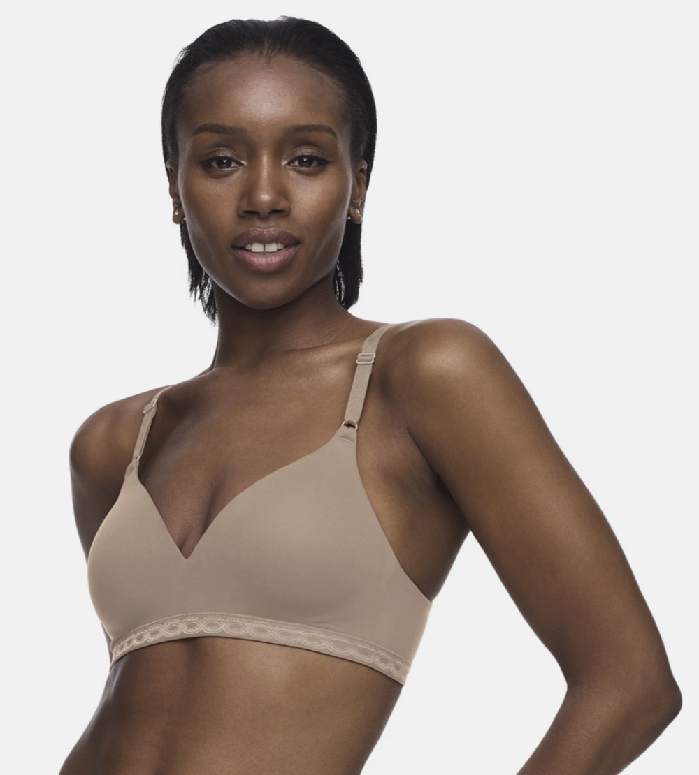 Warner's Women Cloud 9 Soft Wireless Lightly Lined Bra Toasted Almond Size 36A